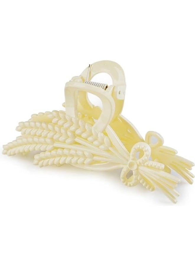 Decorative plastic hair, bandage claw, for special occasions and everyday use, various hair types and lengths (cream color) - Image 1